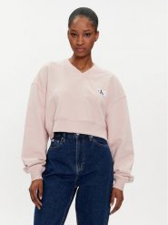 Calvin Klein Jeans Bluza J20J223359 Różowy Relaxed Fit. Czerwone bluzy Calvin Klein Jeans, l, bez wzorów, z bawełny, bez kaptura. Za 199.99 zł.