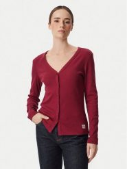 Calvin Klein Jeans Bluzka LV047G207G Bordowy Regular Fit. Czerwone bluzki Calvin Klein Jeans, s, bez wzorów, z bawełny, bez kołnierzyka, bez ramiączek. Za 249.99 zł.