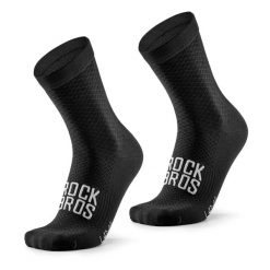Skarpetki sportowe na rower do biegania. Czarne skarpety ROCKBROS, bez wzorów, z dzianiny. Za 54.99 zł.