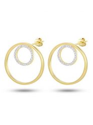 DI GIORGIO Pozłacane kolczyki-wkrętki z cyrkoniami rozmiar: onesize. Żółte kolczyki DI GIORGIO, z cyrkonią, pozłacane. Za 173.99 zł.