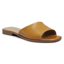 Klapki Lasocki. Żółte klapki Lasocki, bez wzorów, bez obcasa. Za 59.99 zł.