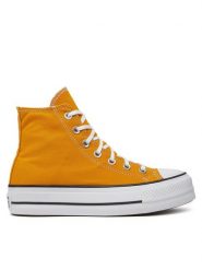 Converse Trampki Chuck Taylor All Star Lift Platform HI A06506C Żółty. Żółte trampki Converse, bez wzorów, z materiału, bez zapięcia. Za 229.99 zł.