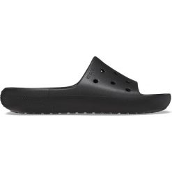 Klapki Crocs Model Classic Slide V2 Kolor Czarny. Czarne klapki Crocs, bez wzorów, z gumy, z otwartym noskiem, bez obcasa. Za 111.99 zł.