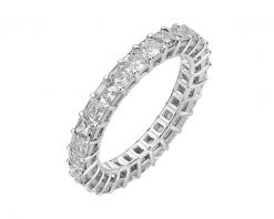 Pierścionek z białego złota z diamentami - Eternity - 2,46 ct - próba 750. Białe pierścionki Apart, z diamentem, złote. Za 36,990.00 zł.