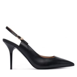 Szpilki LOVE MOSCHINO. Czarne szpilki Love Moschino, bez wzorów, bez obcasa, na szpilce, bez zapięcia. Za 949.99 zł.