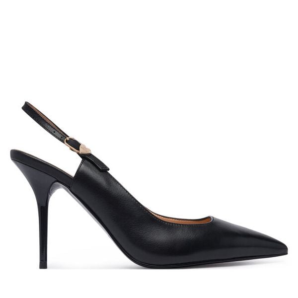 Szpilki LOVE MOSCHINO. Czarne szpilki Love Moschino, bez wzorów, bez obcasa, na szpilce, bez zapięcia. Za 949.99 zł.