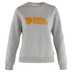 Bluza damska Fjallraven Logo Sweater. Szare bluzy Fjällräven, na zimę, l, bez wzorów, bez kaptura. Za 350.99 zł.