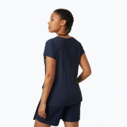 Koszulka damska Helly Hansen Crewline Top. Niebieskie koszulki sportowe Helly Hansen, bez wzorów, bez ramiączek. Za 260.00 zł.