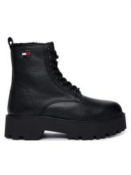 Tommy Jeans Trzewiki Tjw Platform Boots Wl EN0EN03159 Czarny. Czarne botki Tommy Jeans, bez wzorów, z jeansu, bez obcasa, na płaskiej podeszwie, bez zapięcia. Za 749.99 zł.