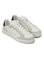 Marc O´Polo Skórzane sneakersy w kolorze biało-granatowym rozmiar: 36. Białe trampki bez wzorów, bez zapięcia. Za 294.28 zł.