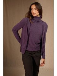 Perfect Cashmere Kaszmirowy kardigan "Emma" w kolorze fioletowym rozmiar: M. Różowe kardigany Perfect Cashmere, m, bez wzorów, z kaszmiru. Za 413.99 zł.