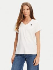 U.S. Polo Assn. T-Shirt WUP0635 Biały Classic Fit. Białe koszulki polo U.S. Polo Assn., s, bez wzorów, z bawełny, bez kołnierzyka, bez ramiączek. Za 129.99 zł.