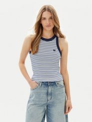 Wrangler Top Ringer 112362567 Różowy Slim Fit. Czerwone topy Wrangler, xl, bez wzorów, z bawełny, bez kołnierzyka, bez ramiączek. Za 89.99 zł.