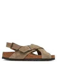 Birkenstock Sandały Tulum SFB 1029834 Beżowy. Brązowe sandały Birkenstock, bez wzorów, ze skóry, bez obcasa, na płaskiej podeszwie, bez zapięcia. Za 539.99 zł.