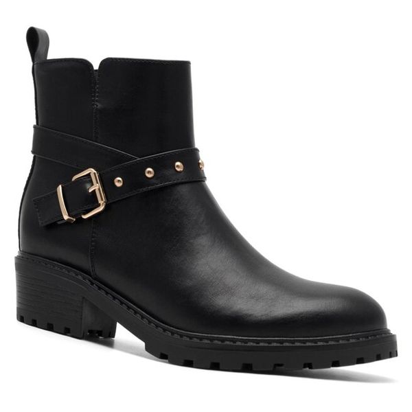 Botki Jenny Fairy. Czarne botki Jenny Fairy, bez wzorów, bez obcasa, na płaskiej podeszwie, bez zapięcia. Za 159.99 zł.