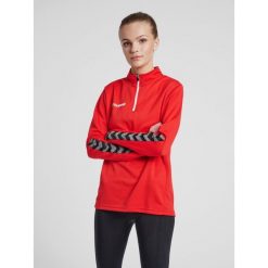 Bluza do piłki nożnej damska Hummel demi-zip hml AUTHENTIC. Czerwone bluzy Hummel, l, bez wzorów, bez kaptura. W wyprzedaży za 148.50 zł.