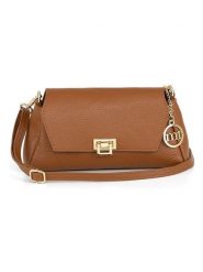 Mia Tomazzi Skórzana torebka "Berbera" w kolorze jasnobrązowym - 27 x 16 x 8 cm rozmiar: onesize. Brązowe torby na ramię Mia Tomazzi, bez wzorów, z materiału, na ramię, bez dodatków. Za 173.99 zł.