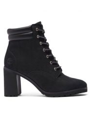 Timberland Botki Allington Double Collar TB0A2QNS0151 Czarny. Czarne botki Timberland, bez wzorów, z nubiku, bez obcasa, na płaskiej podeszwie, bez zapięcia. Za 399.99 zł.