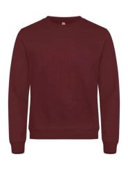 Clique Basic Roundneck bluza unisex z wytrzymałego materiału – burgundy. Czerwone bluzy CLIQUE, s, bez wzorów, z bawełny, bez kaptura. Za 154.85 zł.