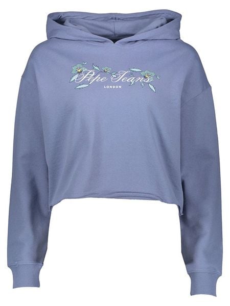 Pepe Jeans Bluza w kolorze niebieskim rozmiar: XS. Niebieskie bluzy Pepe Jeans, xs, bez wzorów, z jeansu, z kapturem. Za 144.95 zł.
