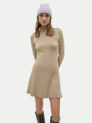 Vero Moda Sukienka dzianinowa Gold 10311379 Brązowy Regular Fit. Brązowe sukienki Vero Moda, xl, bez wzorów, z dzianiny, bez kołnierzyka, bez ramiączek. Za 79.99 zł.