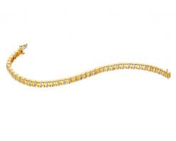 Bransoletka z żółtego złota z diamentami - 18 cm - 0,35 ct - próba 585. Żółte bransoletki Apart, z diamentem, złote. W wyprzedaży za 11,193.00 zł.