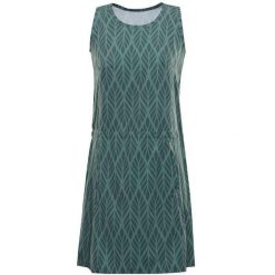 ALPINE PRO Coleena-2 Sukienka damska szybkoschnąca zielona M. Zielone sukienki Alpine Pro, m, bez wzorów, sportowe, bez kołnierzyka, bez ramiączek, sportowe. Za 228.99 zł.