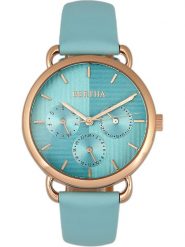 Bertha Zegarek kwarcowy "Gwen" w kolorze różowozłoto-turkusowym rozmiar: onesize. Czerwone, analogowe zegarki Bertha, ze stali. Za 282.99 zł.