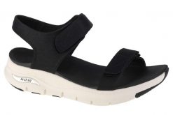 Buty Kobieta Skechers Arch Fit Touristy czarny. Czarne trekkingi Skechers, z materiału, trekkingowe. Za 249.99 zł.