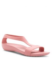 Crocs Sandały SERENA SANDAL 205469-682 Różowy. Czerwone sandały Crocs, bez wzorów, z syntetyku, bez obcasa, na płaskiej podeszwie, bez zapięcia. Za 149.99 zł.