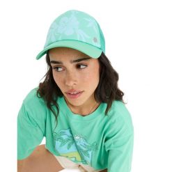 Czapka Trucker dla Kobiety BEAUTIFUL MORNING Zielony. Zielone czapki Roxy, bez wzorów, z materiału. Za 129.99 zł.