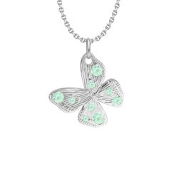 Naszyjnik z zawieszką Papillon 1,5 cm na cienkim klasycznym łańcuszku posrebrzany. Szare naszyjniki Lilou, posrebrzane. Za 248.00 zł.