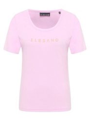 ELBSAND Koszulka "Loralie" w kolorze jasnoróżowym rozmiar: M. Różowe bluzki ELBSAND, m, bez wzorów, bez kołnierzyka, bez ramiączek. Za 91.56 zł.