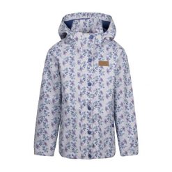 Trespass Drippy - Damska kurtka przeciwdeszczowa Tp50 Grey Skies. Fioletowe kurtki sportowe Trespass, z aplikacjami, bez kaptura. Za 290.99 zł.