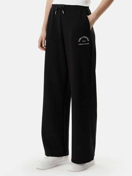 KARL LAGERFELD Spodnie dresowe B2W10145 Czarny Regular Fit. Czarne spodnie dresowe KARL LAGERFELD, m, bez wzorów, z dresówki. Za 397.99 zł.
