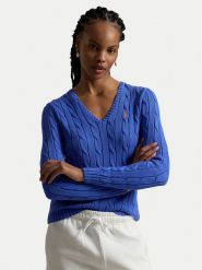 Polo Ralph Lauren Sweter 211971870504 Niebieski Slim Fit. Niebieskie swetry Polo Ralph Lauren, s, bez wzorów, z bawełny, bez ramiączek. Za 949.99 zł.