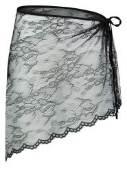 Sublevel Spódnica w kolorze czarnym rozmiar: S/M. Czarne spódnice Sublevel, m, bez wzorów, z koronki, mini, asymetryczne. Za 60.99 zł.