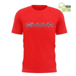 T-shirt Givova Czerwony z Bawełny XL - Oddychający i Wygodny. Czerwone koszulki sportowe Givova, bez wzorów, z bawełny, bez ramiączek, na fitness i siłownię. Za 52.75 zł.