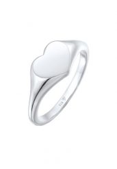 Elli Damski Sygnet Serce Miłość Symbol w srebrze próby 925 Sterling Silver Pierścionki 1 ct. Szare pierścionki Elli, srebrne. Za 241.39 zł.