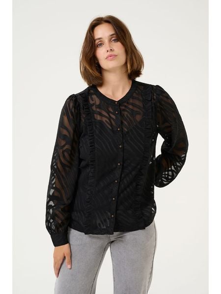 Cream Bluzka "Yana" w kolorze czarnym rozmiar: 40. Czarne bluzki Cream, bez wzorów, bez kołnierzyka, bez ramiączek. Za 112.83 zł.