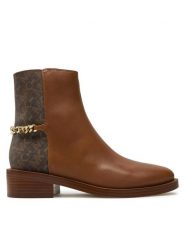 MICHAEL Michael Kors Botki Carlisle 40F4CLME8L Brązowy. Brązowe botki MICHAEL Michael Kors, bez wzorów, ze skóry, bez obcasa, na płaskiej podeszwie, bez zapięcia. Za 1,329.00 zł.
