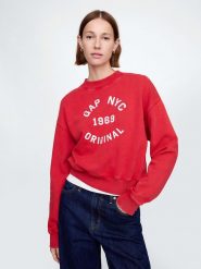 GAP Bluza w kolorze czerwonym rozmiar: L. Czerwone bluzy GAP, l, bez wzorów, z bawełny, bez kaptura. Za 127.65 zł.