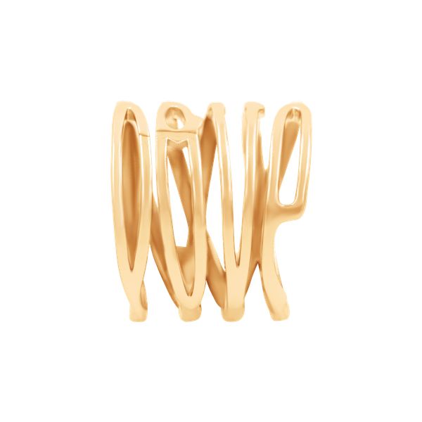 Pierścionek LOVE. Żółte pierścionki Lilou, pozłacane. Za 89.00 zł.