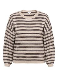 ONLY Carmakoma Sweter w kolorze beżowym rozmiar: M-46/48. Brązowe swetry Only Carmakoma, m, bez wzorów, bez ramiączek. Za 115.95 zł.