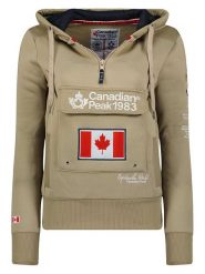 Canadian Peak Bluza "Gyrelle" w kolorze beżowym rozmiar: S. Brązowe bluzy Canadian Peak, s, z aplikacjami, z bawełny, z kapturem. Za 83.22 zł.