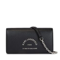 Torebka KARL LAGERFELD. Czarne listonoszki KARL LAGERFELD, bez wzorów, bez dodatków. Za 339.99 zł.