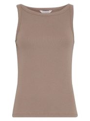 MOSS COPENHAGEN Top "Gubbe" w kolorze szarobrązowym rozmiar: M/L. Brązowe topy Moss Copenhagen, l, bez wzorów, bez kołnierzyka, bez ramiączek. Za 102.89 zł.