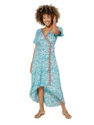 Ipanima Sukienka w kolorze turkusowo-różowym rozmiar: 34-40. Różowe sukienki Ipanima, bez wzorów, klasyczne, bez kołnierzyka, bez ramiączek, maxi. Za 78.99 zł.