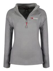 Geographical Norway Bluza polarowa "Tug" w kolorze jasnoszarym rozmiar: XL. Szare bluzy sportowe Geographical Norway, xl, bez wzorów, z polaru, bez kaptura. Za 70.24 zł.