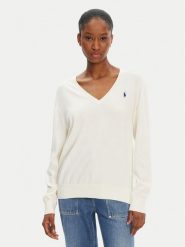 Polo Ralph Lauren Sweter 211972105002 Écru Straight Fit. Swetry Polo Ralph Lauren, xs, bez wzorów, z bawełny, bez ramiączek. Za 739.99 zł.